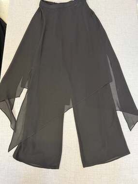 J.S. Edward Vintage Chiffon Overlay Wide Leg Dress Pants Size 12